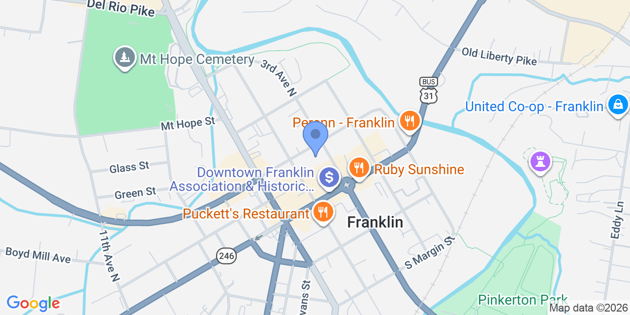 Map location for Baxter Estate Law, LLC
