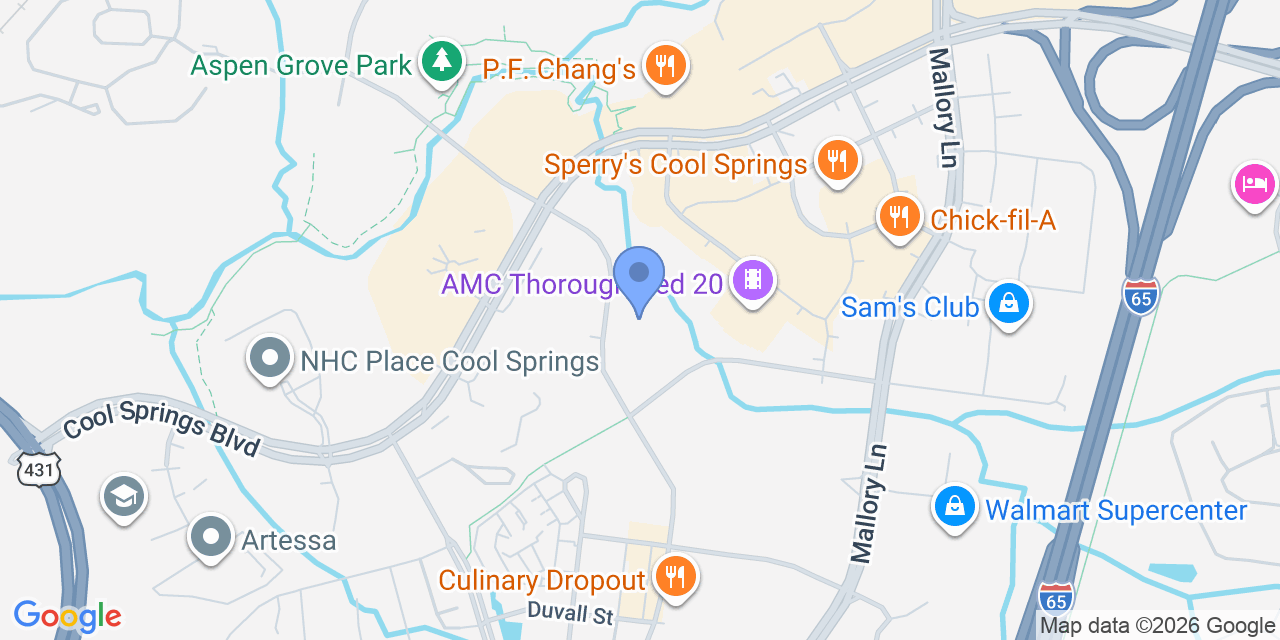 Map location for Mullican, Boshears, Honeycutt & Associates, PLLC