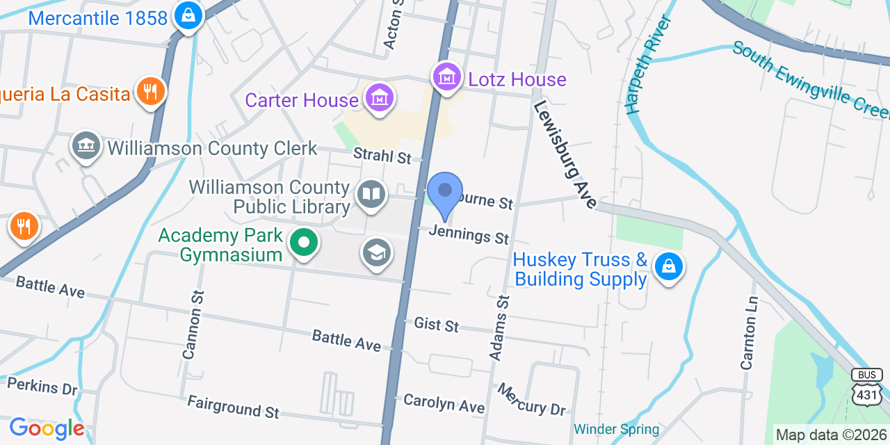 Map location for Garrett Talley & Thorington