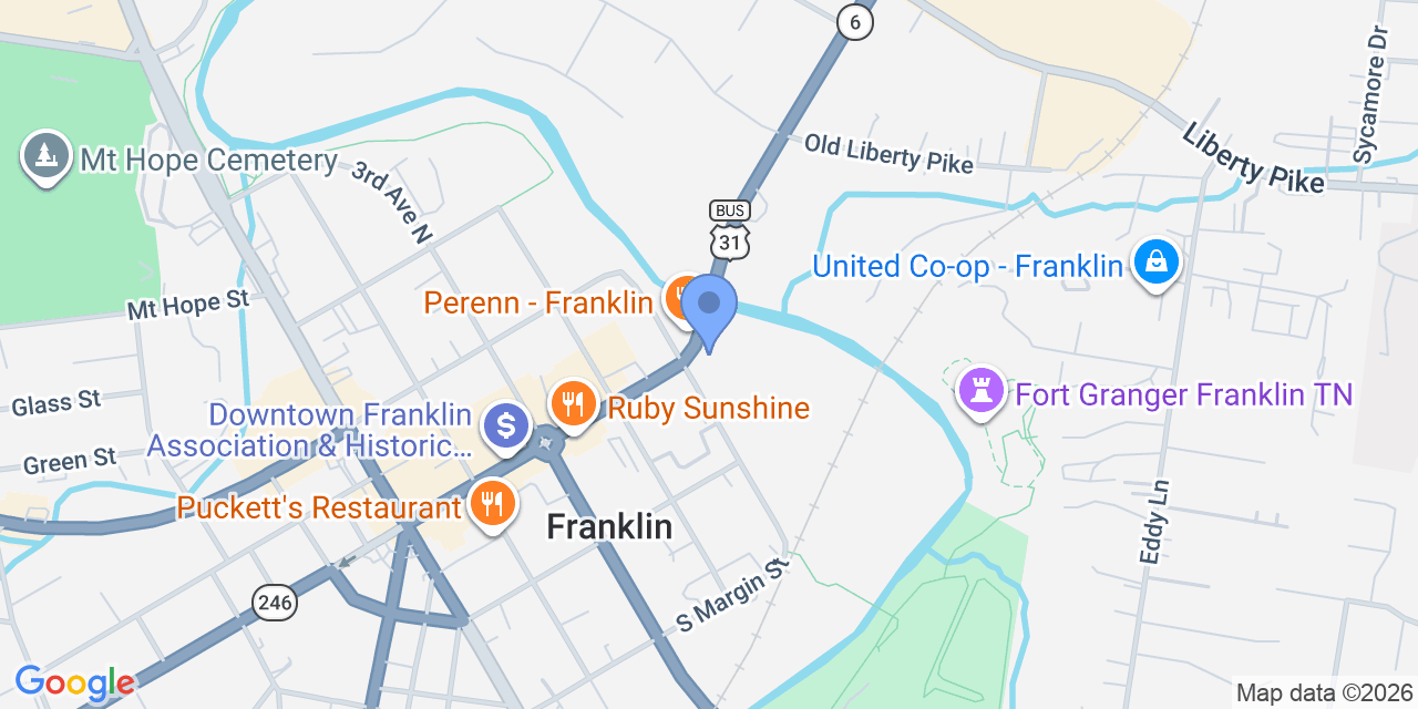 Map location for Buscher Law LLC - Franklin, TN