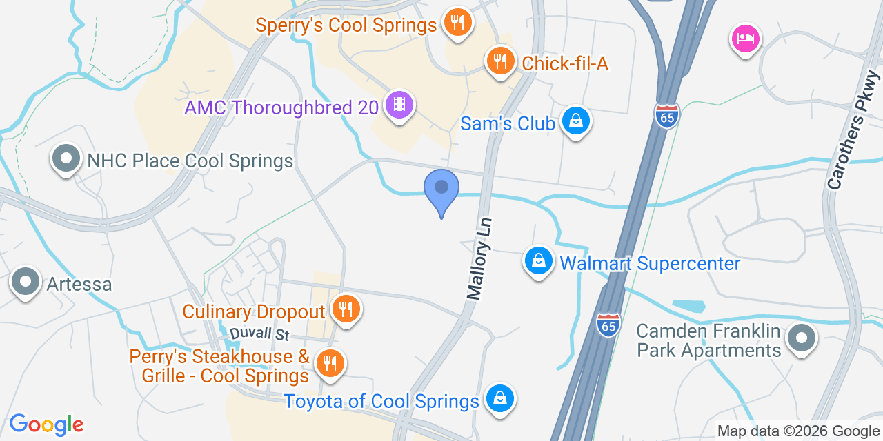 Map location for Tennessee Accident Law Firm