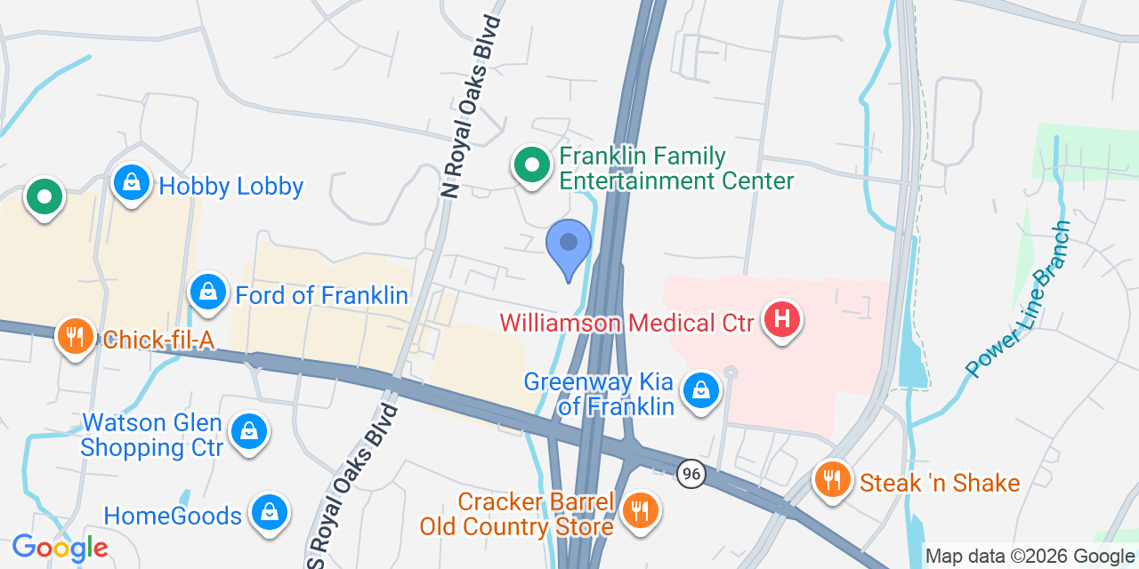 Map location for Middle Tennessee Family Law