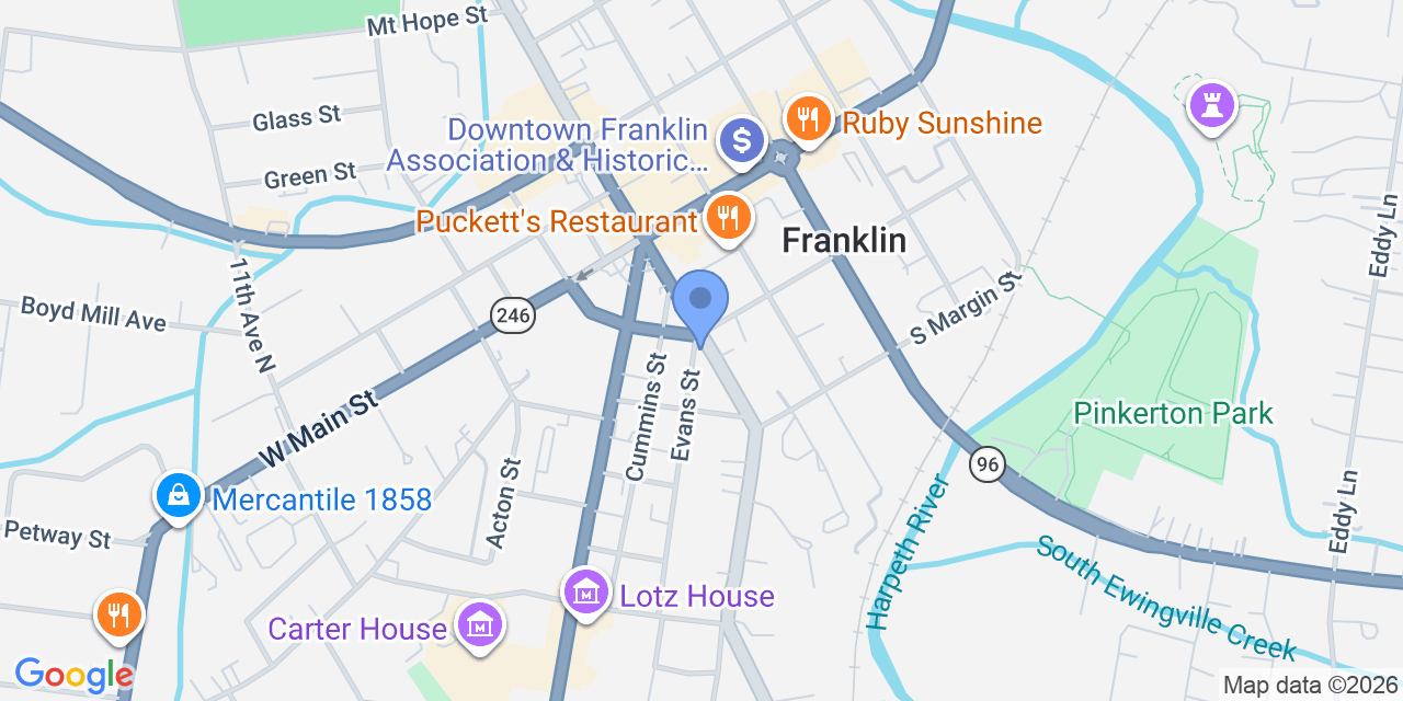 Map location for O'Brien Law PLLC